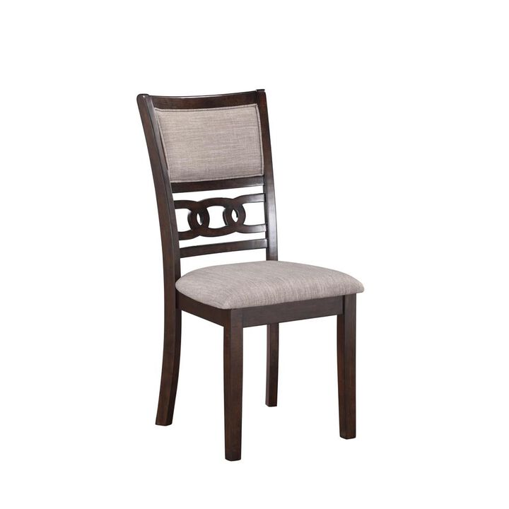 New Classic Furniture Gia Cherry Wood Dining Chair with Fabric Seat (Set of 6)