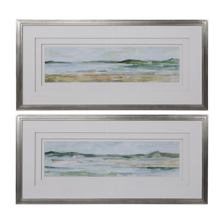 Panoramic Seascape Framed Prints (Set of 2)