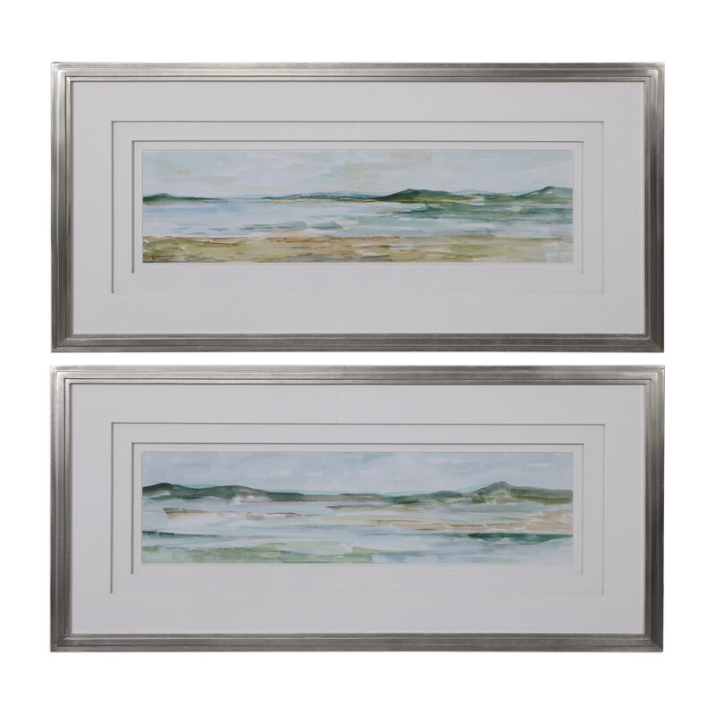 Panoramic Seascape Framed Prints (Set of 2)