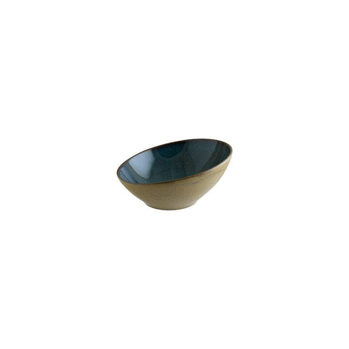 Sphere Ocean dia.7" h:3.25" 15 oz. Round Blue Porcelain Bowl