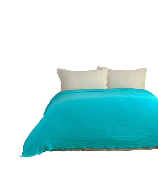 Textile Muslin Striped Cotton Full Coverlet