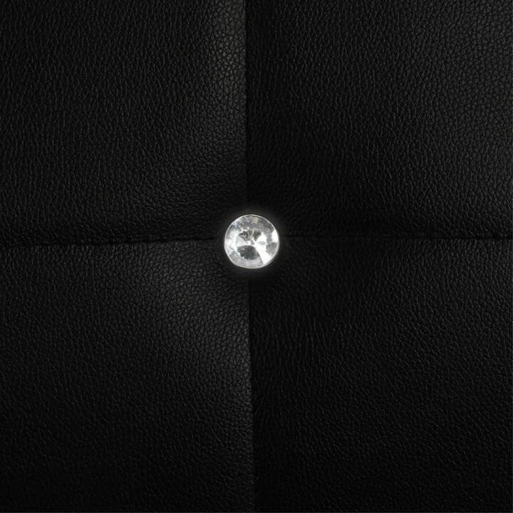 vidaXL Dining Chairs 4 pcs Black Faux Leather
