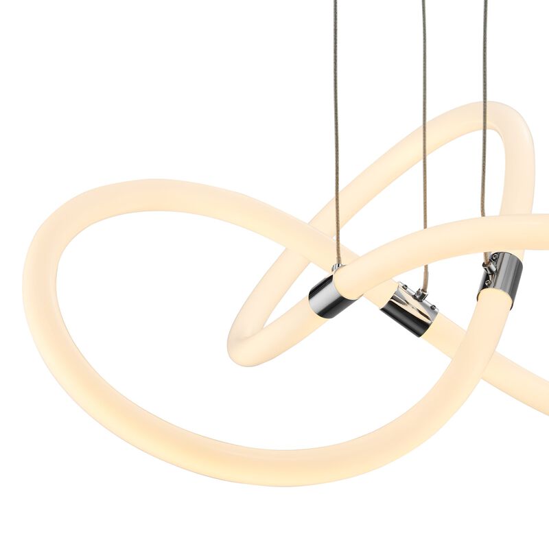 Daisy Chandelier Matte Black Silicone Integrated LED Dimmable