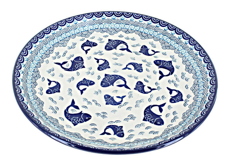 Blue Rose Polish Pottery Summer Fun Dinner Plate