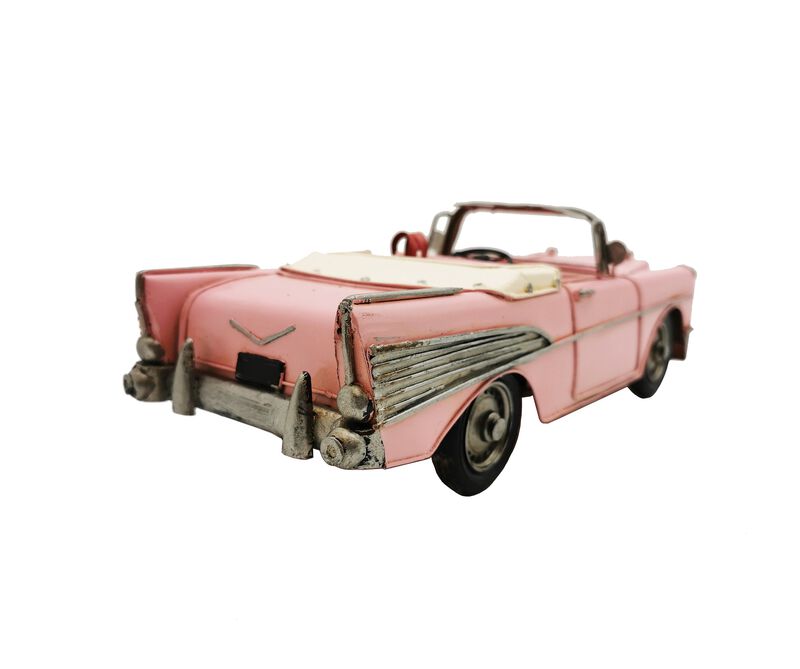 Pink Classic Convertible Car Metal Model