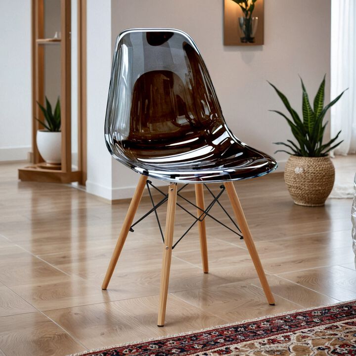 LeisureMod Dover Plastic Molded Dining Side Chair