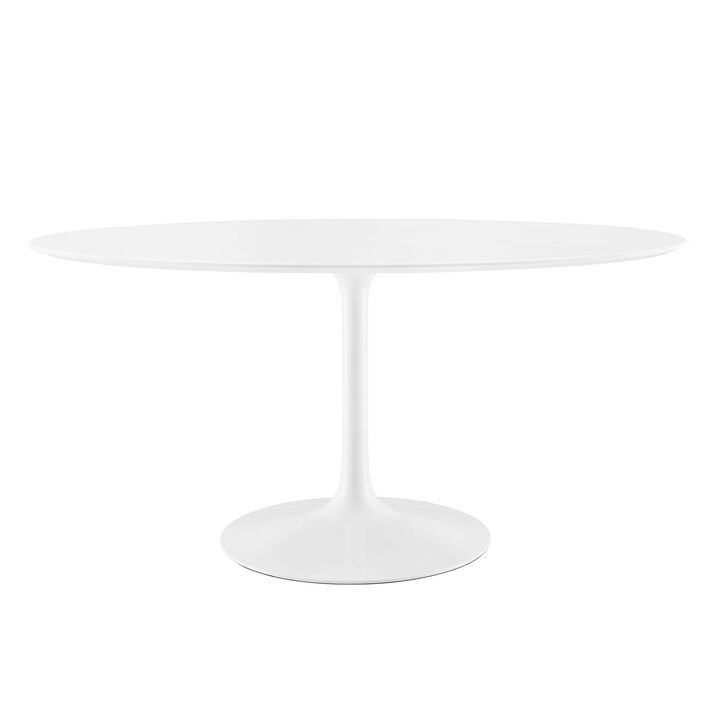 Modway - Lippa 60" Oval Wood Top Dining Table White