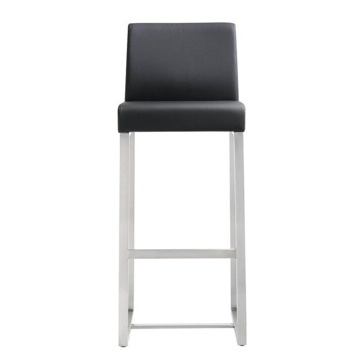 Belen Kox Black Stainless Steel Barstool Set, Belen Kox