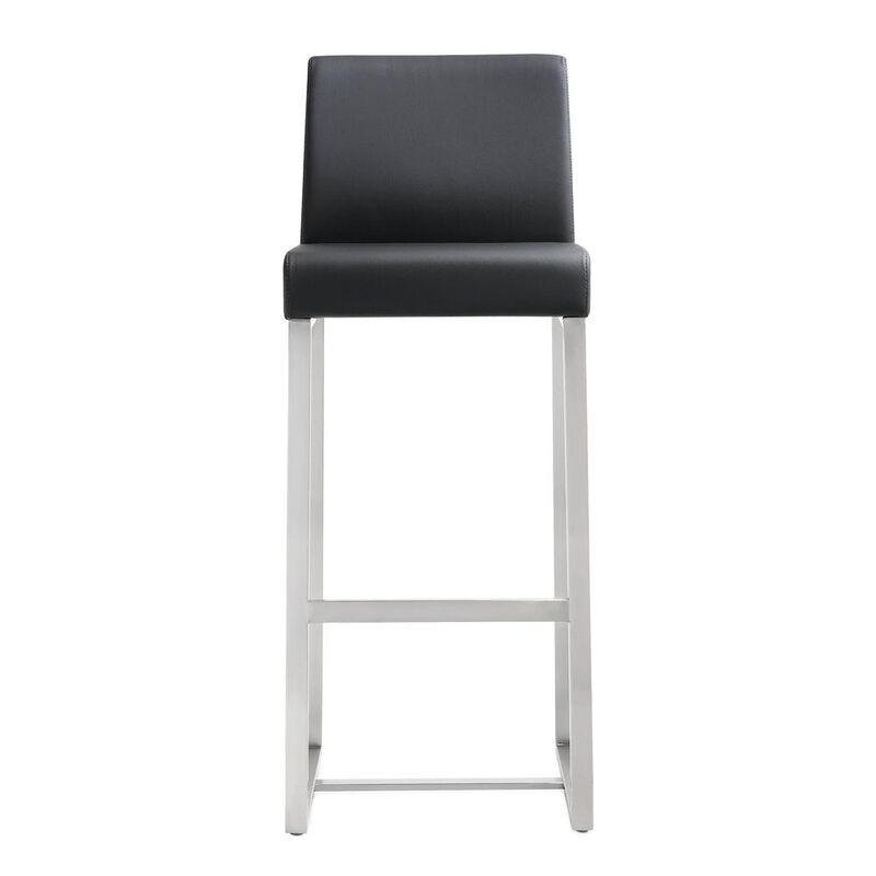 Belen Kox Black Stainless Steel Barstool Set, Belen Kox