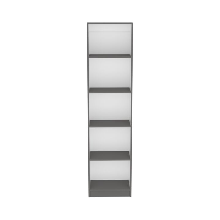 Bookcase XS Benzoni, Office, Matt Gray / White