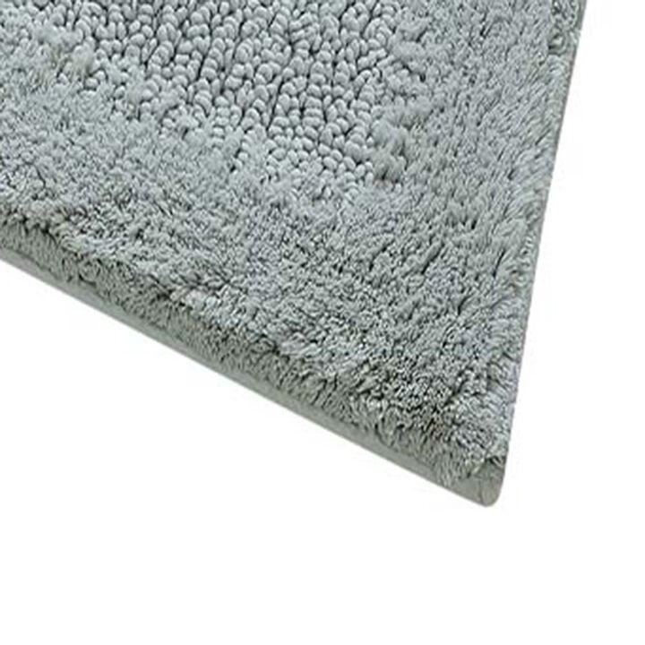Knightsbridge Naples 220 GSF Non Skid Back Bath Rug 24 x 40 - Light Blue