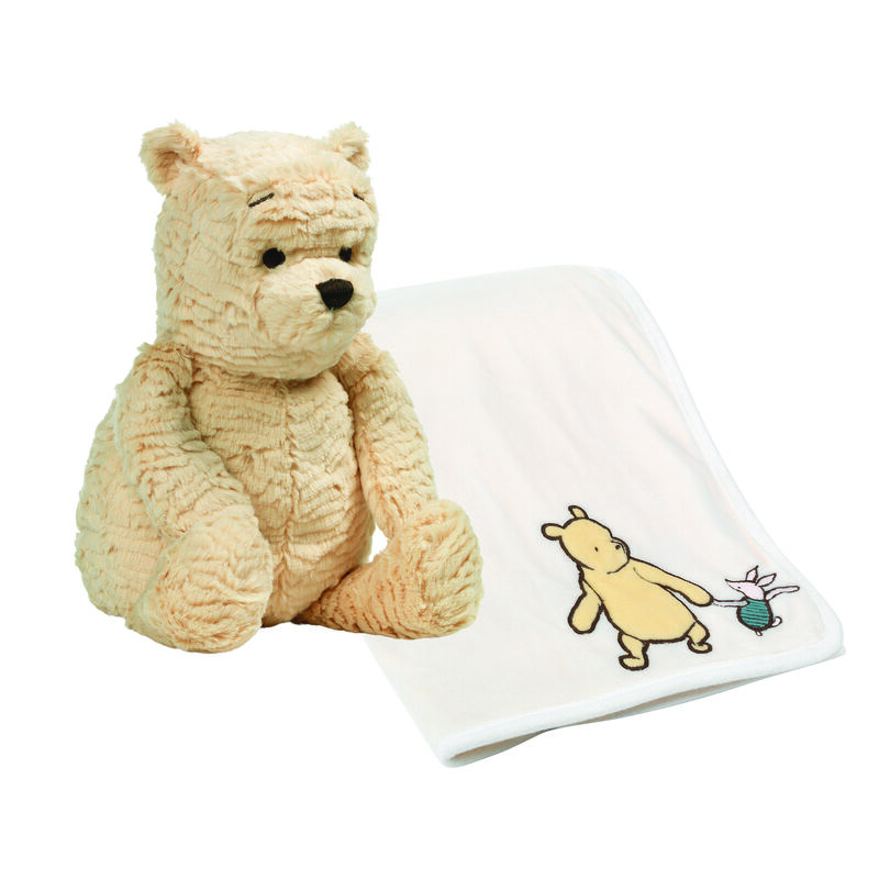 Lambs & Ivy Disney Baby Classic Winnie the Pooh Blanket & Plush Baby Gift Set
