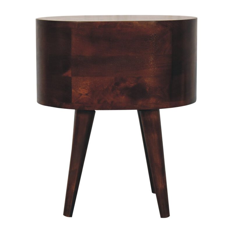 Artisan Furniture Solid Wood California Walnut Rounded Bedside Table