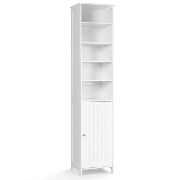 Hivvago 72 Inches Free Standing Tall Floor Bathroom Storage Cabinet