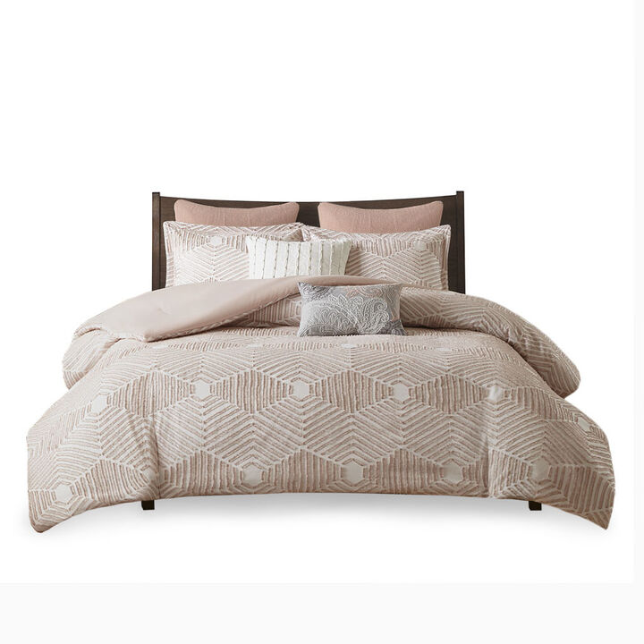 Gracie Mills Anibal Shabby Chic Cotton Jacquard Comforter Set