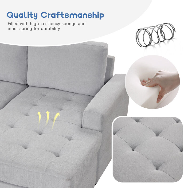Merax Sectional Sleeper Sofa with Pull-out Bed