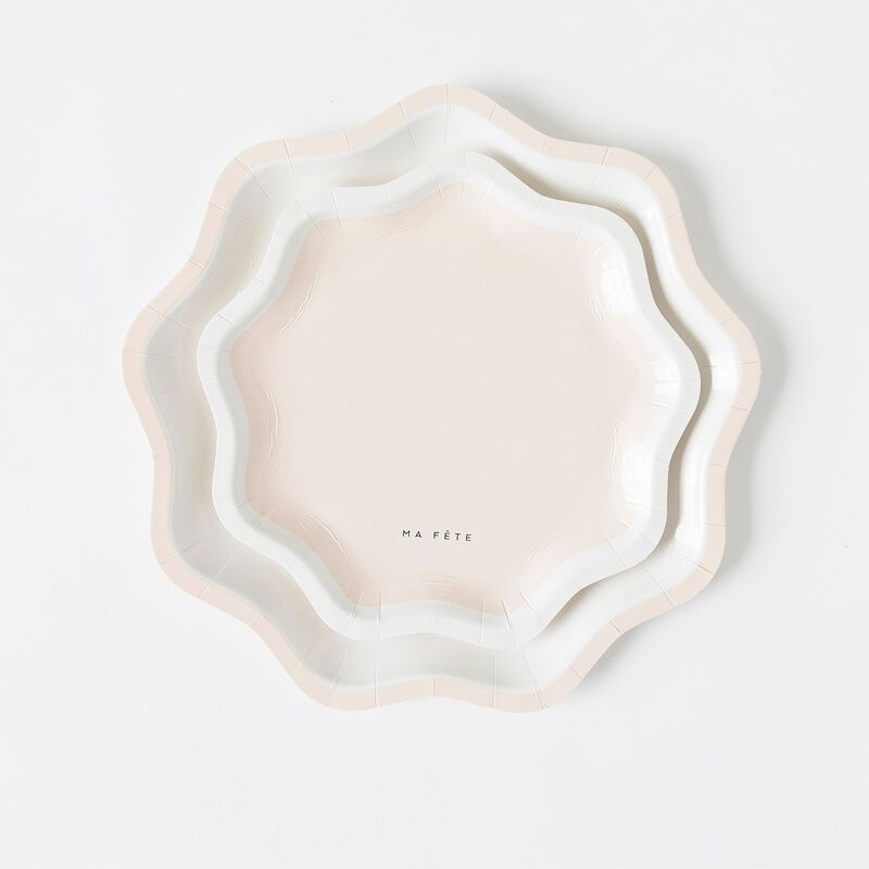 Ma Fete Pink Signature Paper Dessert Plates 7", (4)