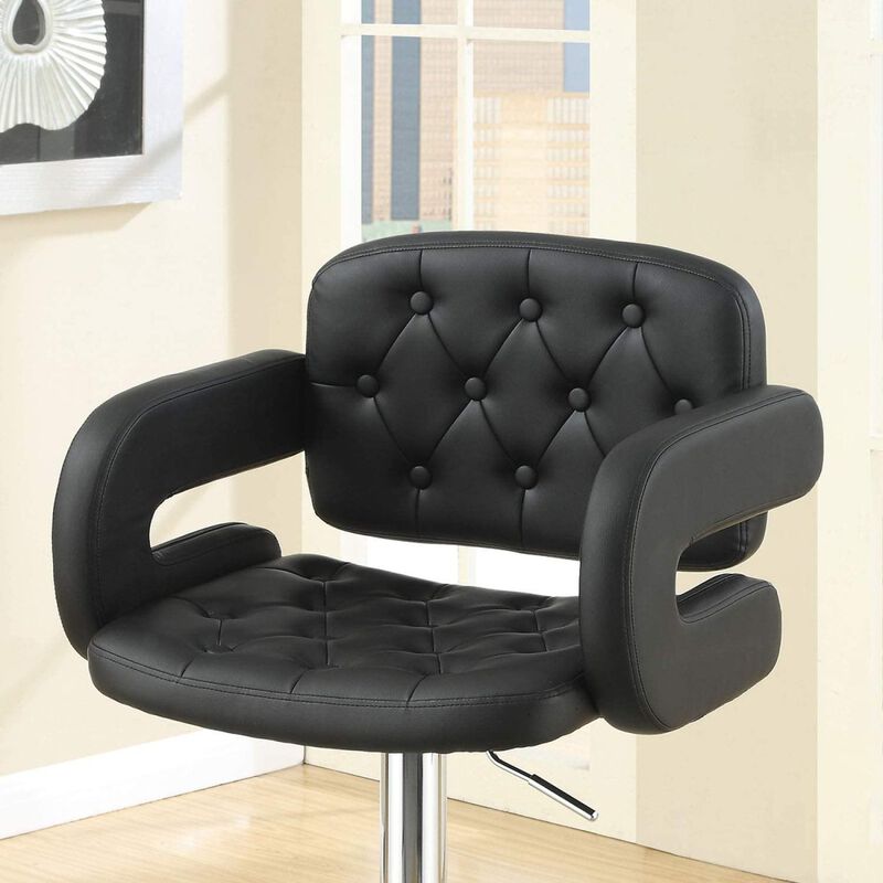 Adjustable Faux Leather Barstool Chair