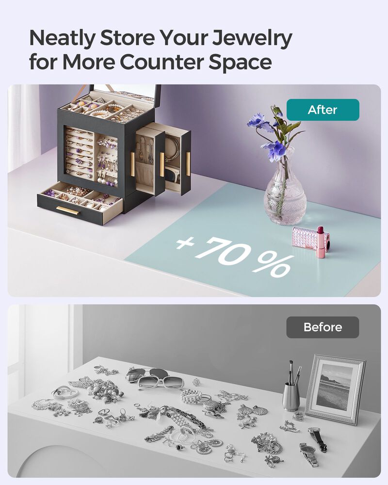 5-Layer Jewelry Storage Organizer with Drawers