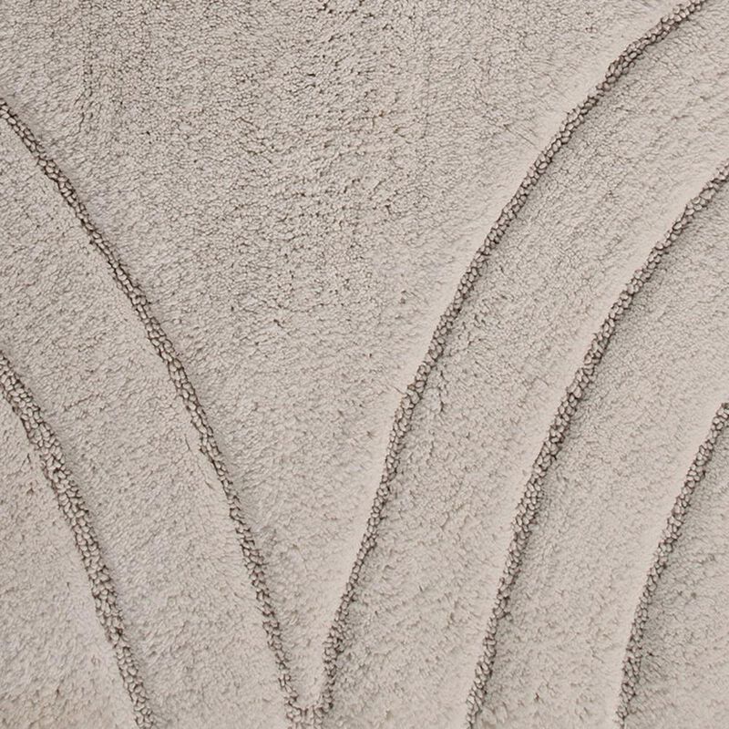 Knightsbridge Diamond 220 GSF Non Skid Back Bath Rug 17 x 24 - Ivory