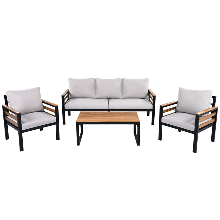 Merax Outdoor Patio Conversation Set Sofa Set for 5 People