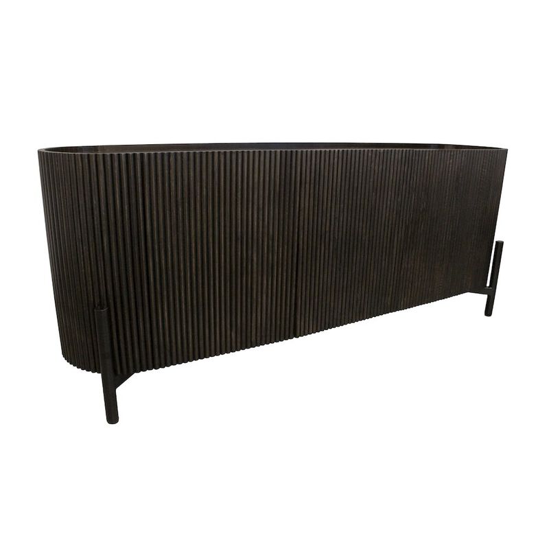 Alex Hamilton Odin 3-Door Sideboard in Charred Ember Finish on Mango Wood