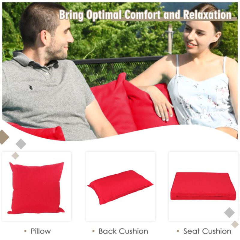 Hivvago 7 Pieces Patio Rattan Furniture Set Sectional Sofa Garden Cushion