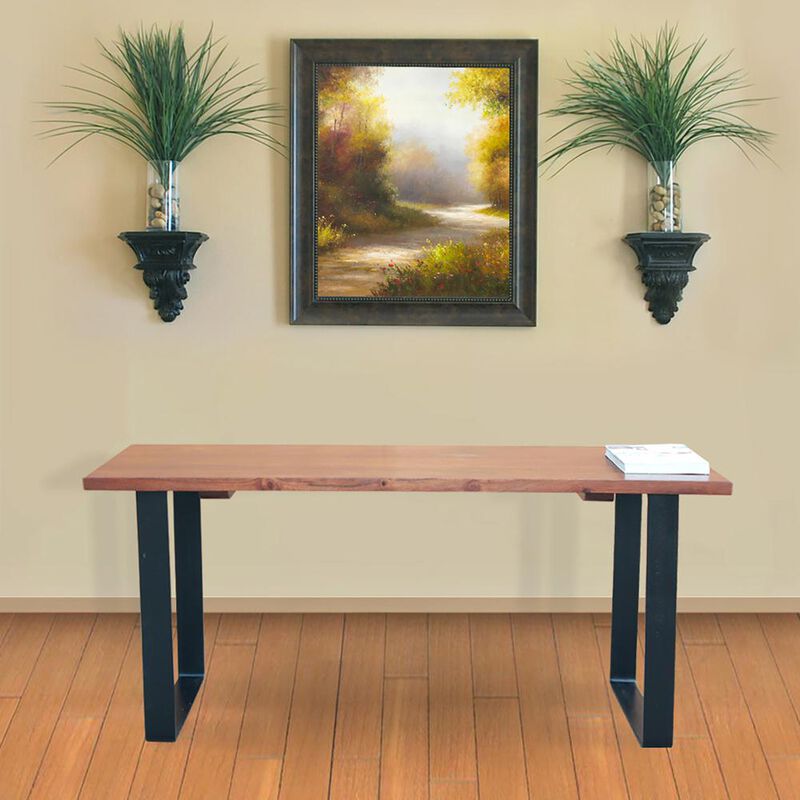 Carolina Living Braden Bench - Chestnut/Black