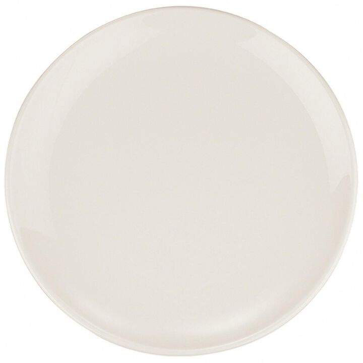 Gourmet dia.12" Round Warm White Porcelain Plate (Set of 4)