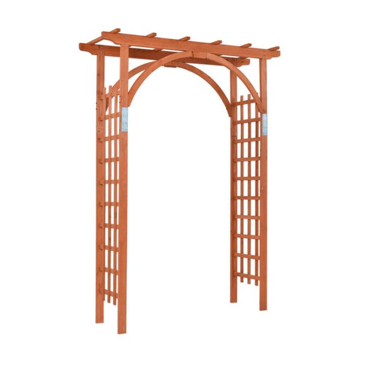 Hivvago Garden Archway Arch Lattice Trellis Pergola for Climbing Plants and Outdoor Wedding Bridal Decor
