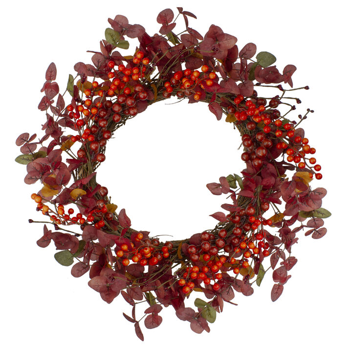 Red Berries Artificial Christmas Wreath - 24-Inch  Unlit