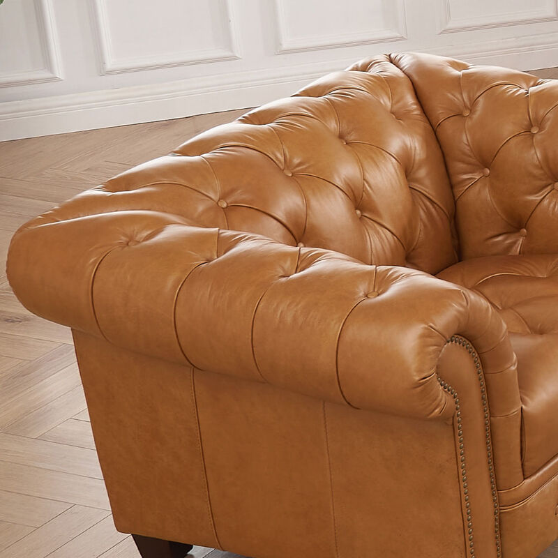 York Top Grain Leather Chair