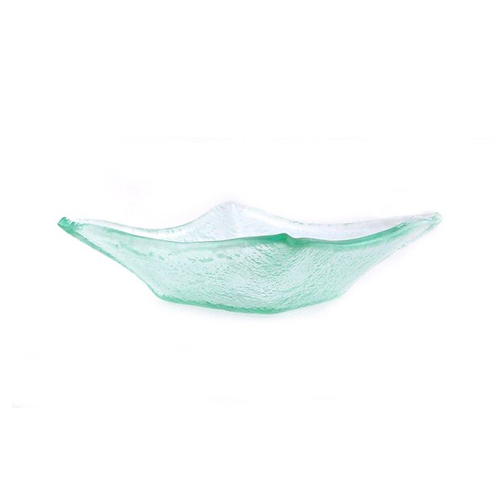 Glass Dinnerware 7.5" x 7.5" x h:2" 15 oz. Square Clear Glass Deep Plate (Set of 2)
