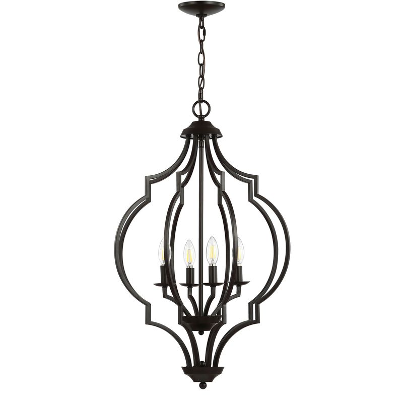 Selema Iron Adjustable Ogee Lantern LED Pendant