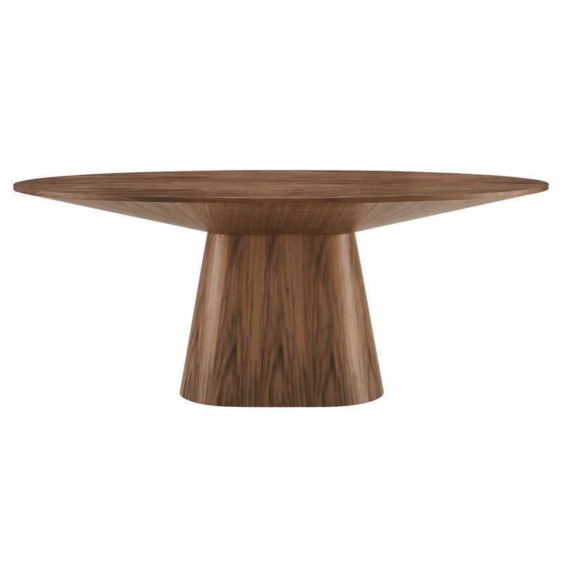 Modway - Provision 75" Oval Dining Table Walnut