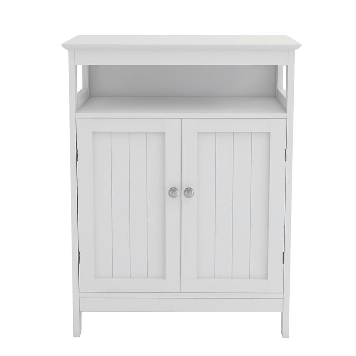 Bathroom Standing Storage With Double Shutter Doors Cabinet