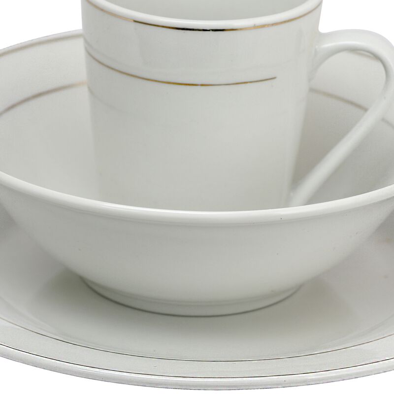 Gibson Home Tuxedo Deluxe 12-Piece Dinnerware Set