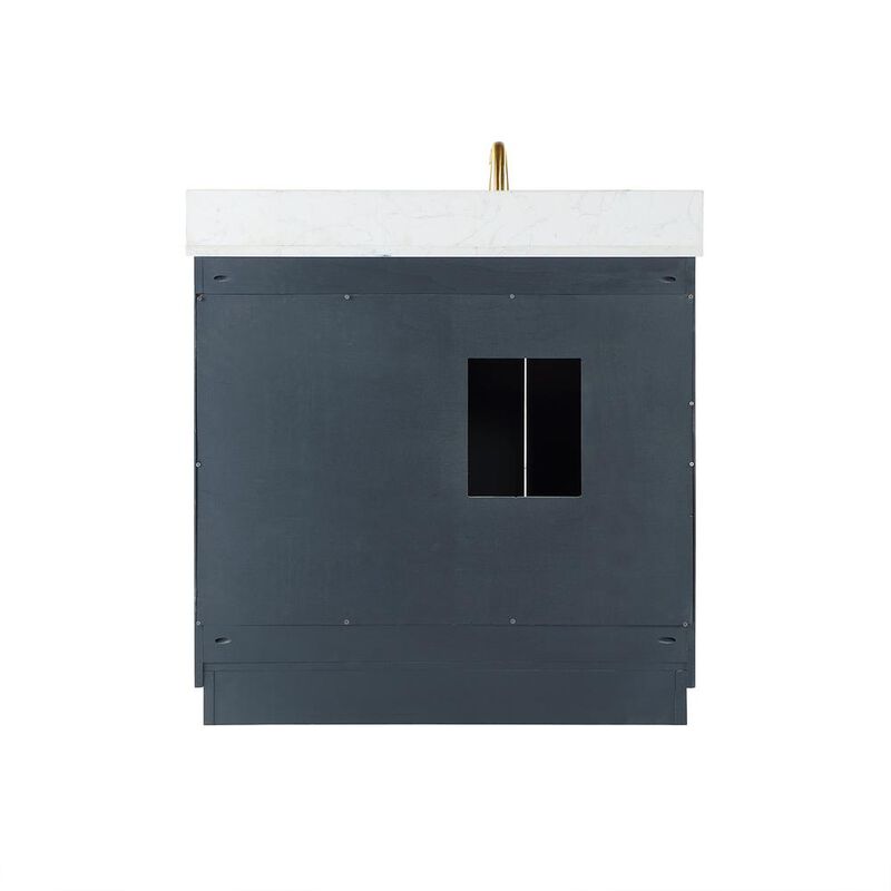 Altair 36 Single Bathroom Vanity Set in Classic Blue with Mirror