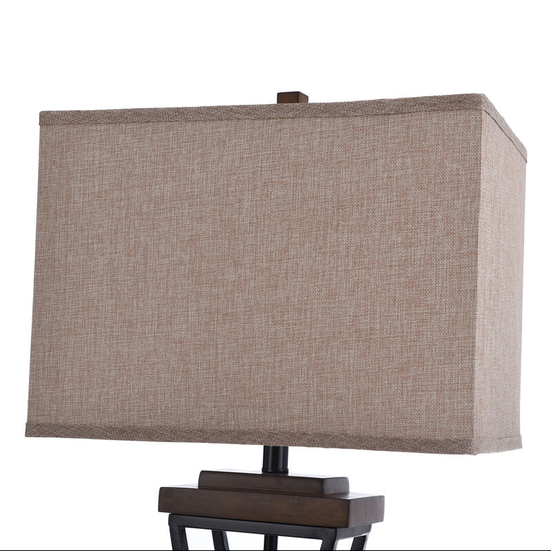 Black Metal X Lamp (Set of 2)