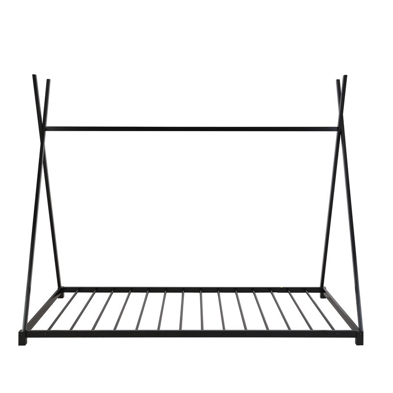 Merax Triangle Structure Metal House Platform Bed Floor Bed