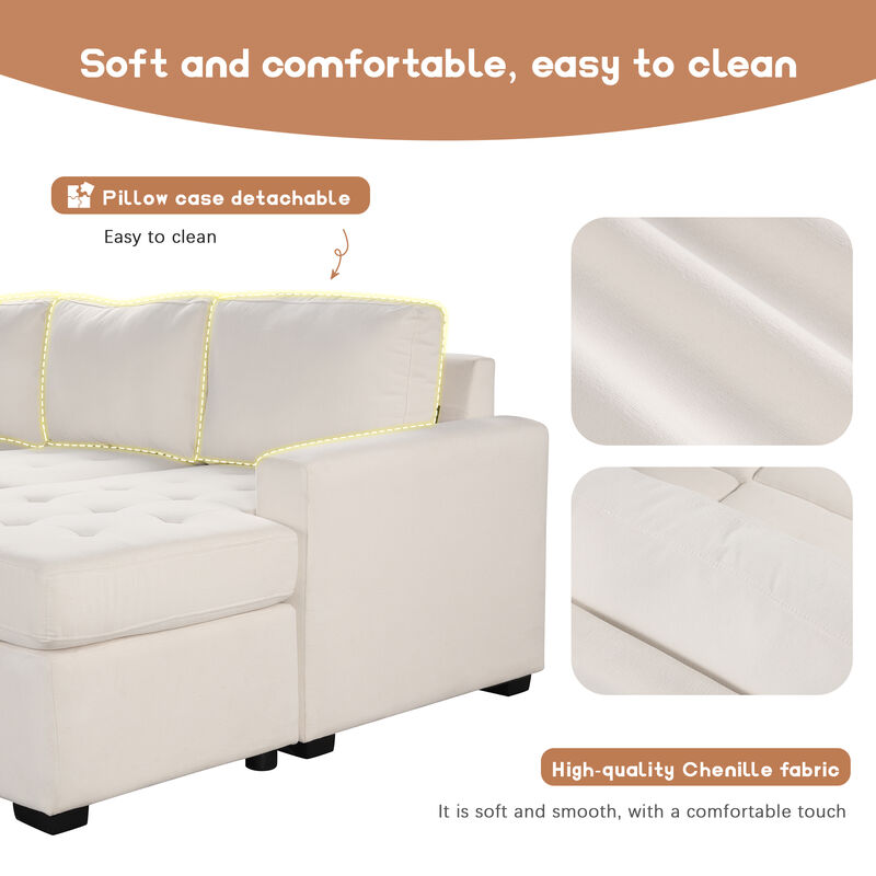 Merax Sectional Sleeper Sofa with Pull-out Bed