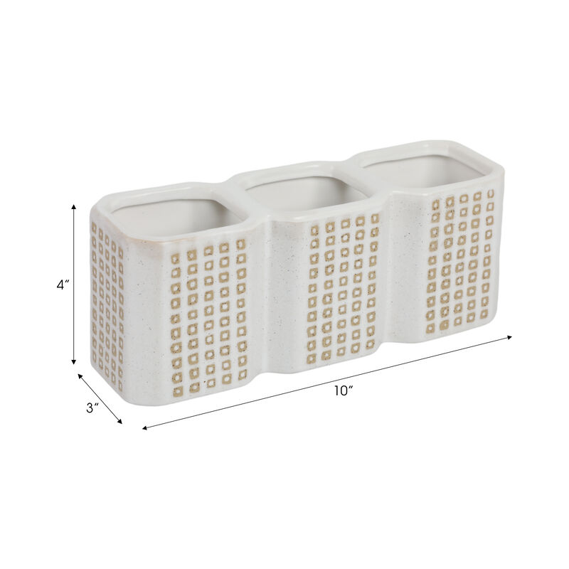 3-cup Dotted Pen Holder