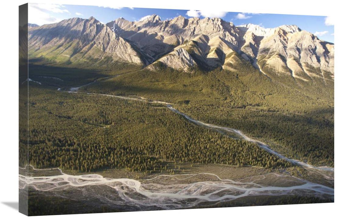 Mountains above Coral Creek and Cline River, Jasper National Park, Alberta, Canada-Canvas Art-30x20