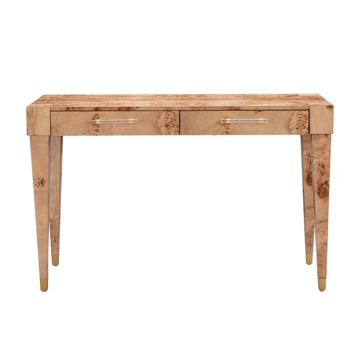 Belen Kox Contemporary Burl Wood Work Desk, Belen Kox