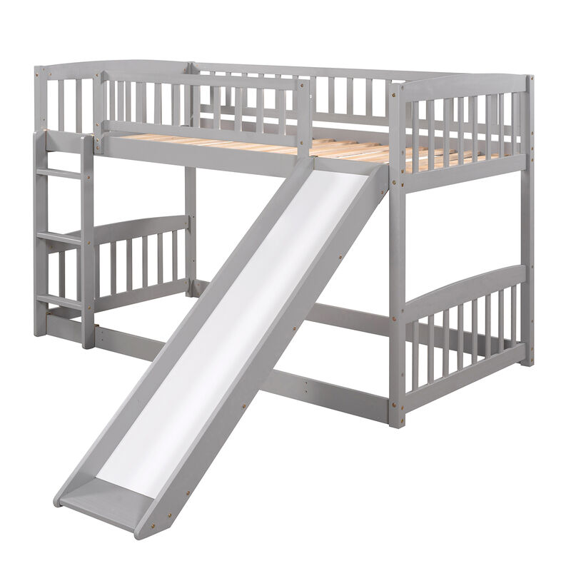 Merax Bunk Bed with Fence and Ladder for Kids Teens