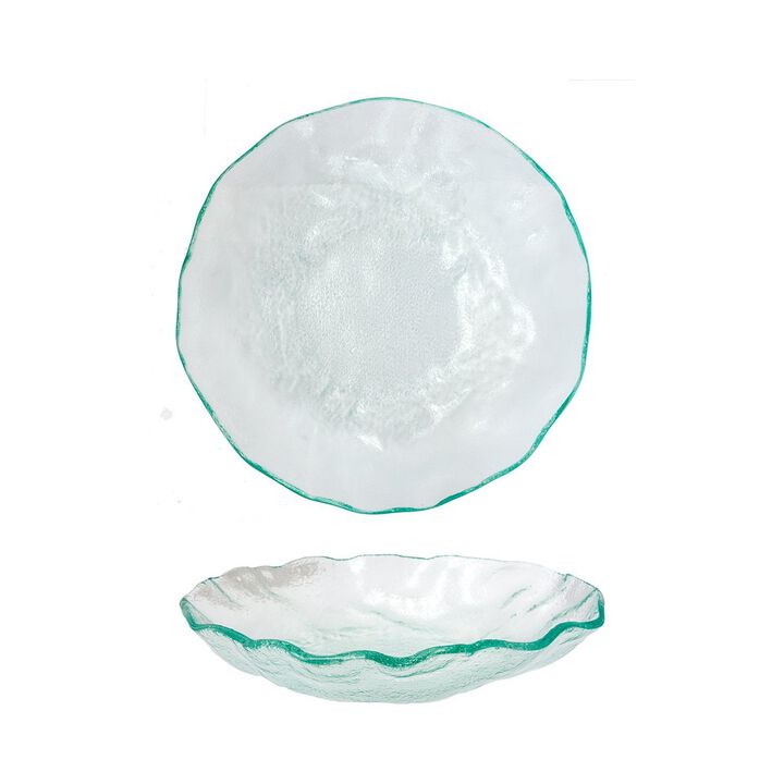 Glass Dinnerware dia.12" h:2.25" 60 oz. Round Clear Glass Bowl