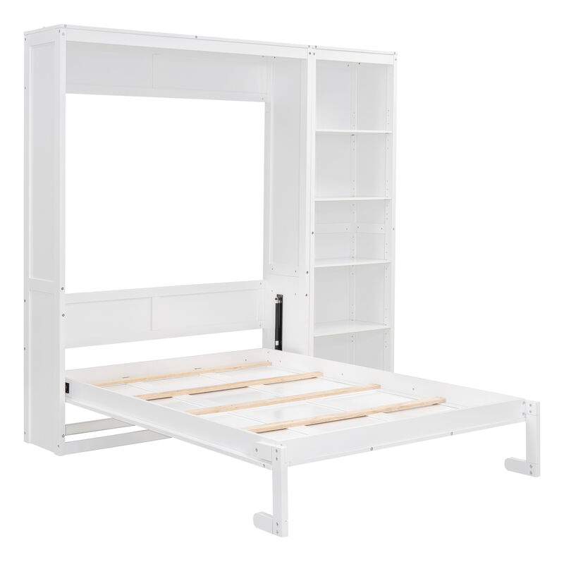Merax Classical Murphy Bed with Storage Shelves