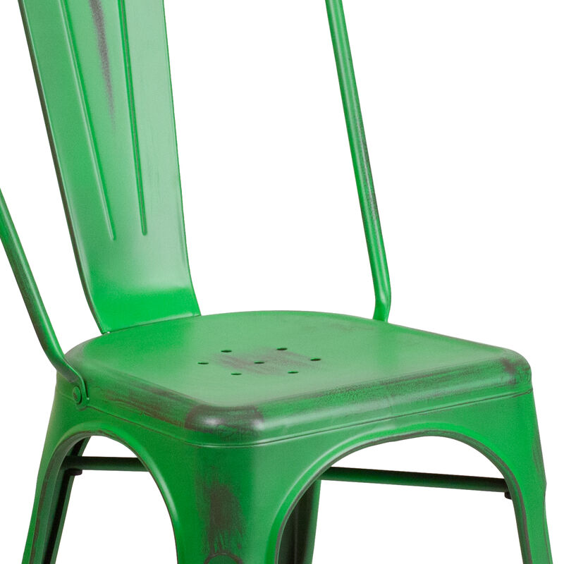 Distressed  Metal Chair