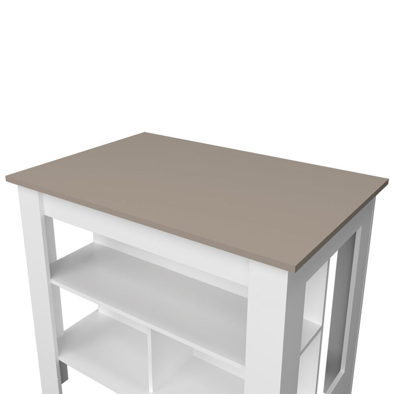 Kitchen Island Ada, Kitchen, Taupe / White