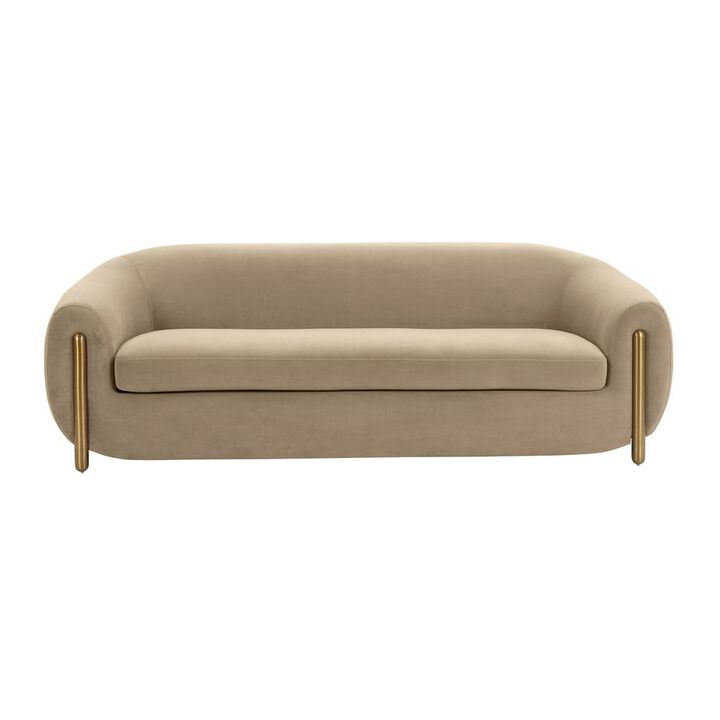 Belen Kox Luxe Brown Velvet Sofa, Belen Kox